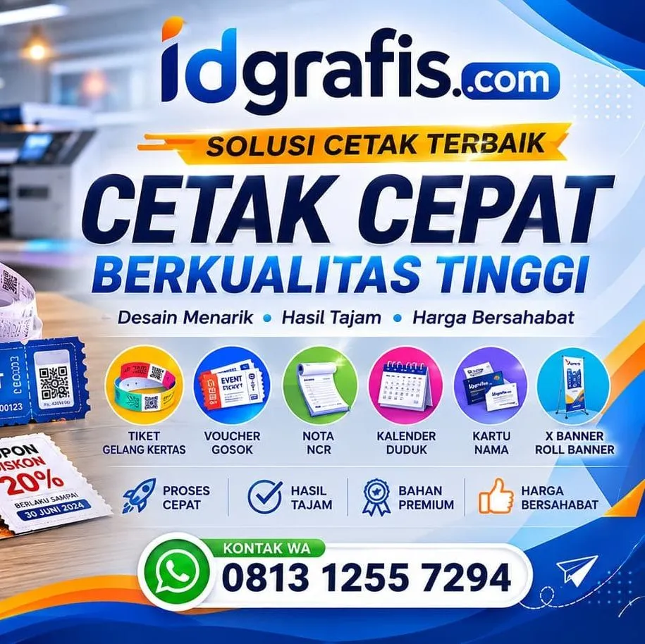 Banner IDGrafis.com layanan desain grafis dan percetakan untuk berbagai kebutuhan bisnis dan promosi.